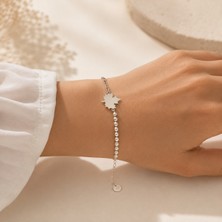 Hotchic Hotchıc Zarif Yaprak 925 Ayar Gümüş Bileklik