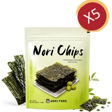 Nori Food Zeytinyağında Kavrulmuş Nori Yosun Cipsi (20 Yaprak x 0,4g ) 8g 5'li Paket