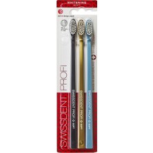Swissdent Whitening Diş Fırçaları Üçlü (Yumuşak) «lausanne» Kotmavisi-Petrol-Gold
