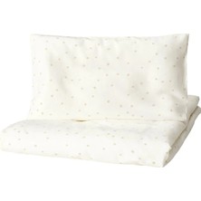 TARNA Len Beyaz Bej 110X125 35X55 cm Bebek Nevresim Takimi