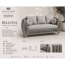 Quattro Home Bellona Rattan Bahçe Koltuğu 3 Lü