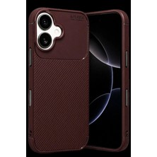 Marsilyan™-  Apple Iphone 17 Auto Focus Karbon Kapak - Bordo
