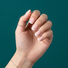 Tips Art Açık Beyaz French Düz Kesim Takma Tırnak Seti (24 Adet)