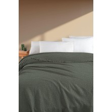 Nazik Home Sima Yeşil Çift Kişilik %100 Pamuk Akrilik Pike