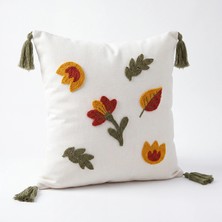 Cicim Home Bohem Dekoratif Punch Kırlent Kılıfı 43×43 cm Püsküllü