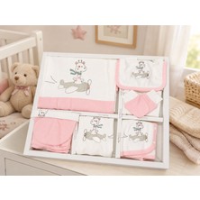 Bebek Star Kız Bebek Zürafa Desenli Pembe 10'lu Hastane Çıkışı Seti