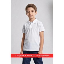 Kinderos Pamuklu Kısa Kollu Polo Yaka Okul Tişört - 26Y 1450