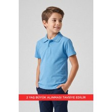 Kinderos Pamuklu Kısa Kollu Polo Yaka Okul Tişört - 26Y 1450