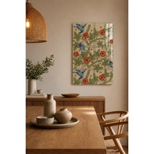 Bu Matbaa William Morris Trellis – Kuş ve Çiçek Desenli Vintage Botanik Dekoratif Tablo