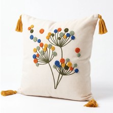 Cicim Home Bohem Dekoratif Punch Kırlent Kılıfı 43×43 cm Püsküllü