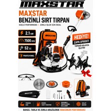 Maxstar 20HPX 52 cc Benzinli Sırt Tırpan Çapa Aparatı Hediyeli  Ot Çalı Çim Biçme ve Toprak Çapalama Full Set