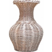 Fabrikam06 Rattan Elyapımı Dekoratif  Vazo ,elyapımı Sepet Vazo V0001