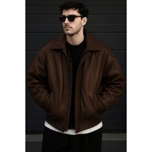 Delpino Oversize Siyah Deri Ceket
