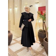 Riella Butik Gomez Scuba Kumaş Etekli Takım