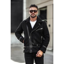 Delpino Erkek Kürklü Süet Deri Mont Ceket