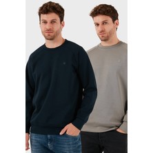 Buratti Streç Pamuklu Relaxed Fit Bisiklet Yaka 2'li Paket Sweat Erkek Sweat 5901210S2