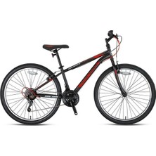 Geroni Mars - 26" Mtb - 14' - 21 Vites - V.b  - Mat Siyah-Gri/kırmızı