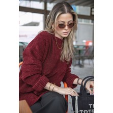 Lela Regular Fit Dik Yaka Yumuşak Dokulu Triko Kazak Bayan Kazak 4616222