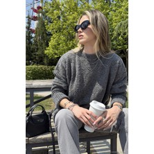 Lela Regular Fit Dik Yaka Yumuşak Dokulu Triko Kazak Bayan Kazak 4616222
