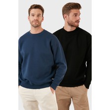 Buratti Regular Fit Bisiklet Yaka Şardonlu 2'li Paket Sweat Erkek Sweat 5905255S2