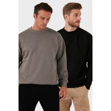 Buratti Regular Fit Bisiklet Yaka Şardonlu 2'li Paket Sweat Erkek Sweat 5905255S2