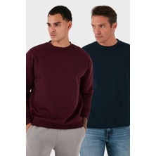 Buratti Regular Fit Bisiklet Yaka Şardonlu 2'li Paket Sweat Erkek Sweat 5905255S2