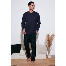 Buratti Pamuklu Regular Fit Bisiklet Yaka Ekoseli Pijama Takımı Erkek Pijama Takımı 6574001