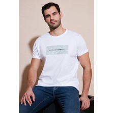 Buratti Pamuklu Slim Fit Bisiklet Yaka Baskılı T Shirt Erkek T Shirt 541TOLIVE