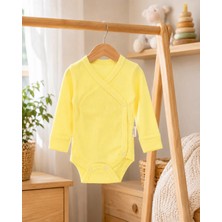 Bebek Star Fitilli Eldivenli Sarı Uzun Kollu %100 Cotton Zıbın