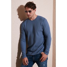 Buratti Pamuklu Bisiklet Yaka Normal Kalıp Basic Sweat Erkek SWEAT 5905073