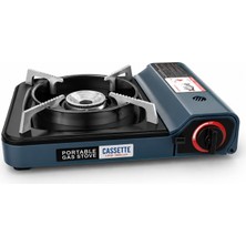 Badem10 Mavi Renk Portatif Kartuşa Uygun Güvenli Kendinden Manyetolu Kamp Ocağı 2.9 Kw