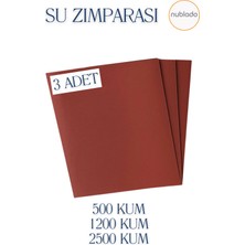 Nublado Far Parlatma Temizleme Su Zımpara Seti 500 1200 2500 3'lü Islak Kuru Araç Oto Bakım Oto Boya Zımpara