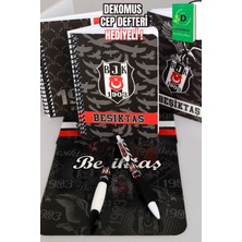 Beşiktaş YENİ SEZON LİSANSLI BEŞİKTAŞ SERT KAPAK BLOKNOT VE VERSATİL UÇLU KALEM 0.7 MM 2'LİSİ