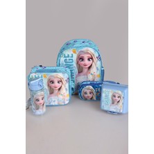 TEK BÖLMELİ KÜÇÜK BOY 32 CM ELSA FROZEN ANAOKUL ÇANTASI,KALEM ÇANTASI,BESLENME ÇANTASI,BESLENME KABI VE 500 ML MATARA OKUL SETİ