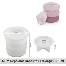 Silabor 1 Adet 1. Sınıf Kalite Silikon Kalıp – Alçı, Çimento ve Beton Için Dekoratif Saksı, Mumluk ve Saklama Kutusu Yapım Kalıbı, Kapaklı Silikon Kalıp