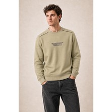 Redline Respect Bisiklet Yaka Regular Fit Kışlık Sweatshirt Bej