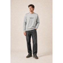 Redline Respect Bisiklet Yaka Regular Fit Kışlık Sweatshirt Gri
