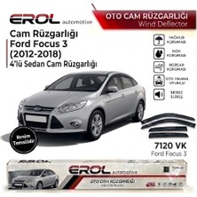 Erol Otomotiv Ford Focus 3 (2012-2018) 4'lü Mugen Cam Rüzgarlığı