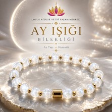 Lotus Atölye ve İyi Yaşam Merkezi Ay Işığı Bilekliği – % 100 Doğal Ay Taşlı Bileklik