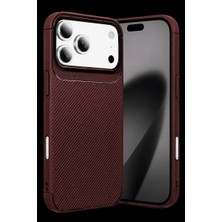 MiraLive Newface Apple Iphone 18 Pro Max Auto Focus Karbon Kapak - Bordo