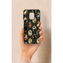 Vip Case Redmi Note 9 Pro 9s Uyumlu Vintage Kedi Portreleri Desenli Silikon Kılıf