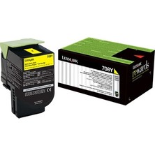 Lexmark 70C80Y0 708Y Sarı  Toner CS310/CS410/CS510 1.000 Sayfa
