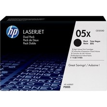 Hp 05X 2'li Paket 6500 Sayfa Kapasiteli Siyah Toner CE505XD