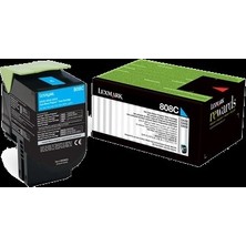 Lexmark 80C8XC0 (808XC) Mavi  Toner - CX510 Toner