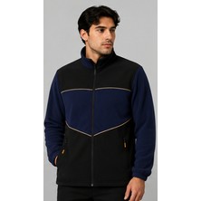Proform Tekstil Proform Outdoor Siyah-Mavi Fermuarlı Polar Özel Baskı Yapılabilir