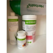 Herbalife Öğün Yerine Geçen Shake Karışımı Ahududu Aromalı Bitkisel Konsantre Çay Şeftali Aromalı