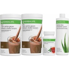 Herbalife Aylık Kilo Aşağı Seti (2 Adet Shake+Aloevera+Çay)