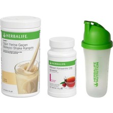 Herbalife Shaker Hediyeli Ekonomik Set-3 Vanilyalı Shake Ahududu Çay Shaker
