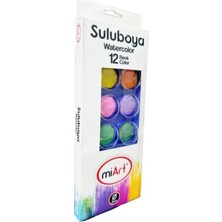 Mikasso Miart Sulu Boya 28 mm 12 Renk Çok Renkli
