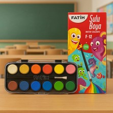 Mikasso Fatih 12 Li Sulu Boya+ Fırça Hediyeli Çok Renkli